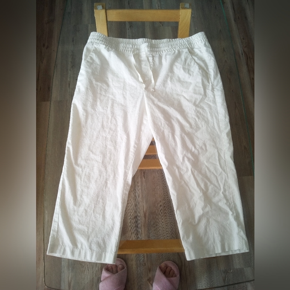 Denver Hayes Women's Cream Wide Leg Pants - Picture 1 of 3
